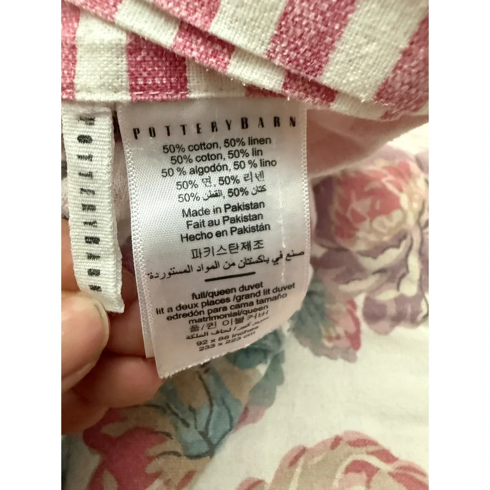 POTTERY BARN Duvet Cottagecore Shabby Chic French Country Full/Queen